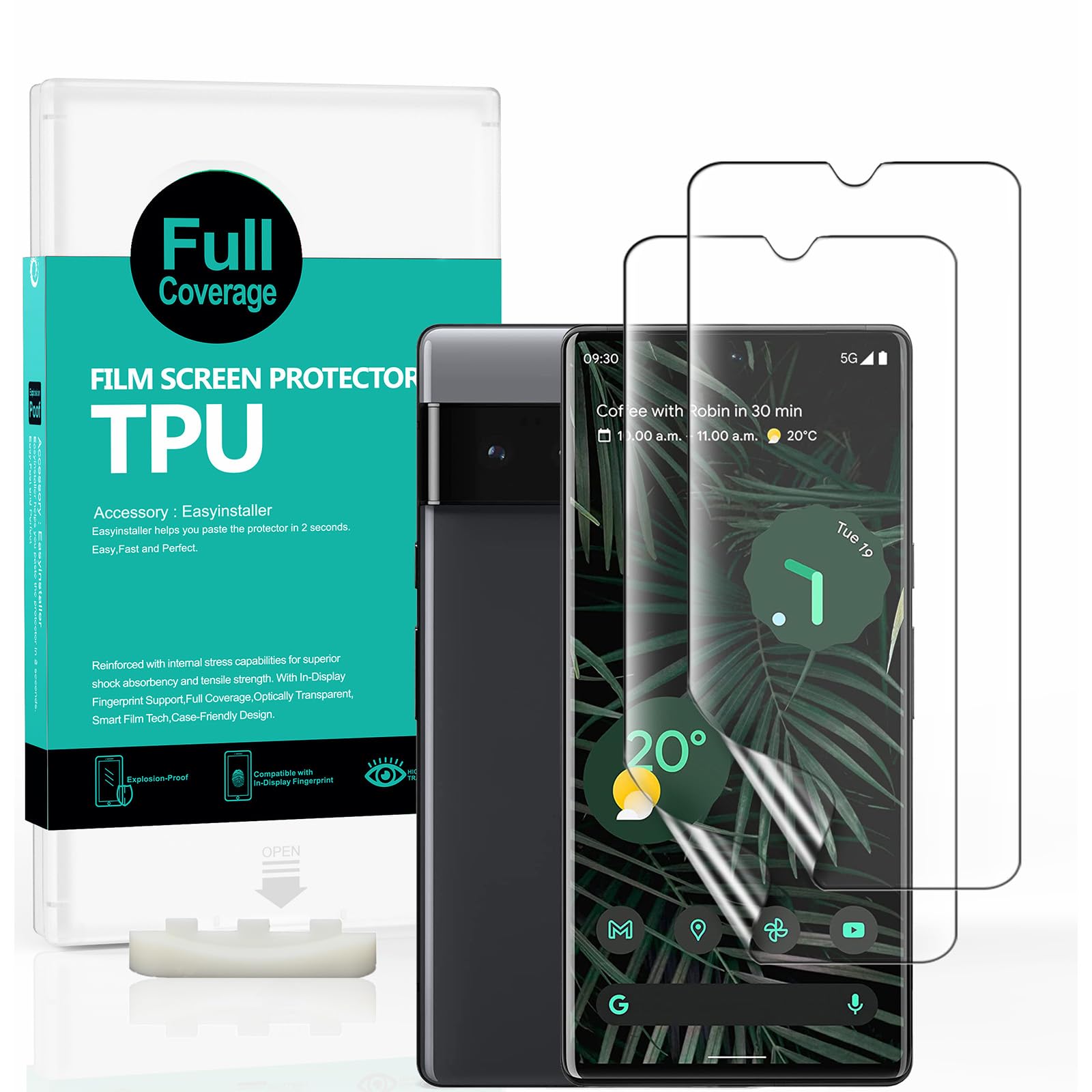 Ibywind 2 Pcs Screen Protector For Google Pixel 6 Pro,Flexible TPU Film,Bubble Free,Easy To Install — image 1