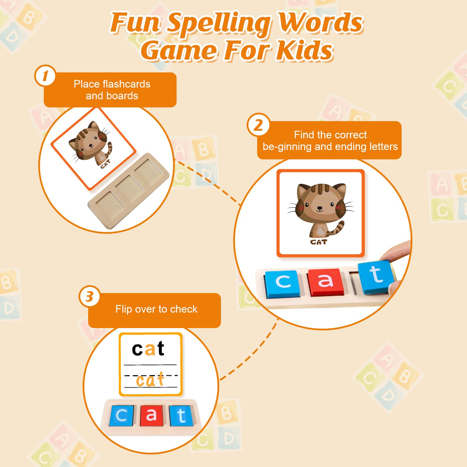 Mua VILOPIN Wooden Short Vowel Reading Letters Sorting CVC Spelling ...