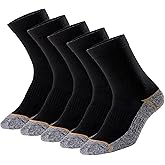 Kodal Copper Infused Crew Socks Business Athletic Moisture Wicking Odor Free Comfortable for All Day Wear (4/5 Pairs)
