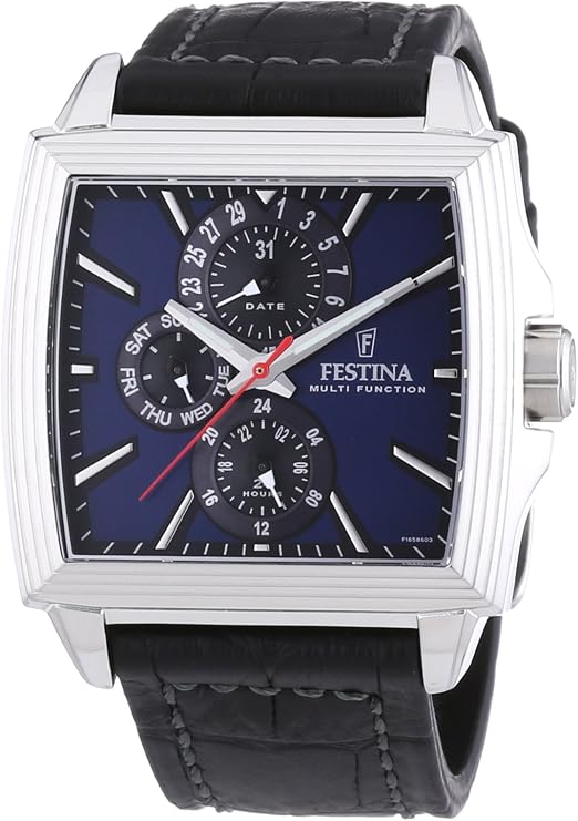 Montre Festina 6263 Vintage – Quartz, Bracelet Cuir – Style Rétro Pour Femme