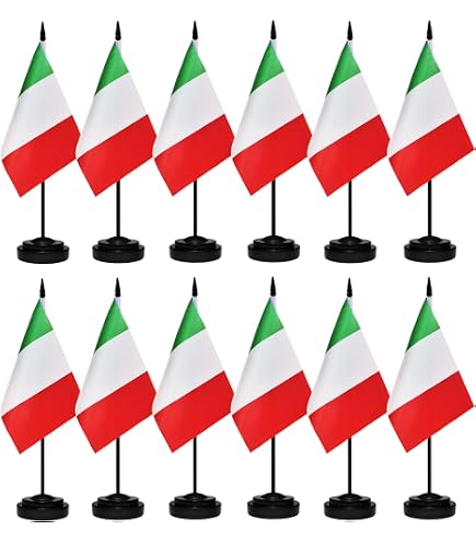 Italien-Flaggen-Banner – 40 Kleine Flaggen An 2 Seilen Für Partys & Events
