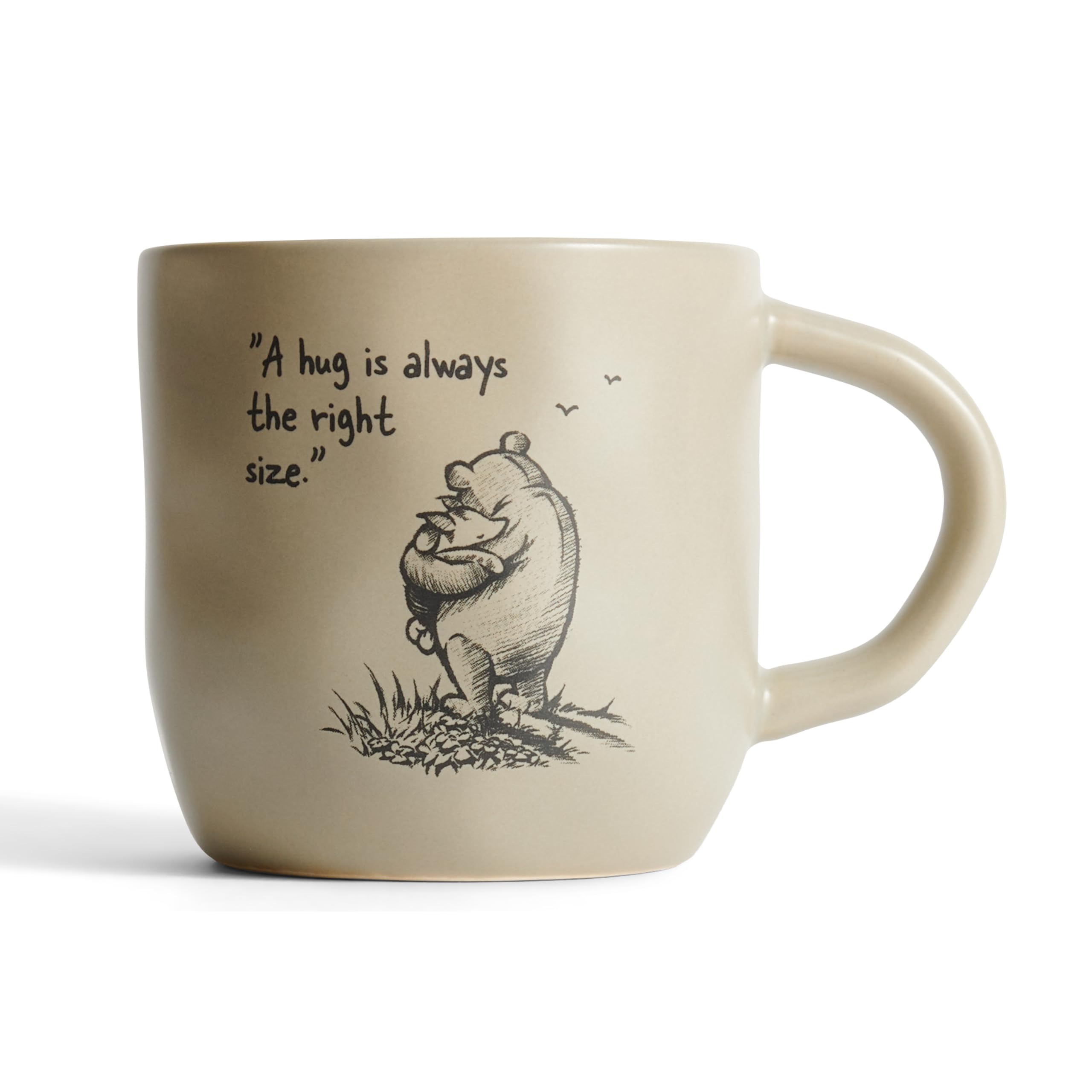 Fyrklövern Winnie Puuh Kaffeetasse Disney, 300 ml, Steinzeug, Spülmaschinenfest, Seidenmatte Glasur, inkl. Geschenkbox, Braun