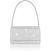 Toptime Evening Bag Clutch Purse for Women, Sparkling Envelope Handbag with 2 Compartments for Prom Cocktail Party