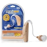 MSA PRO Sound Amplifier, Amplifies Sound by 30 Times, Up to 20 Hours Continuous Use, Lightweight, Nearly Invisible, Adjustable Volume, Fast Charging, Nude, 1ct