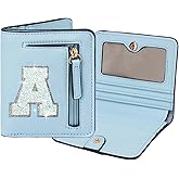 OYLOLA Birthday Gifts for 8 9 10 11 12 13 14 Year Old Girl Kids Wallet Initial Girls Wallets Teen Girls Gift Preppy Teen Girl Stuff Things Blue A