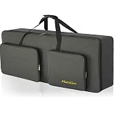 AKOZLIN 61-Key Keyboard Case Gig Bag 41.7&rdquo;&times;17.3&rdquo;&times;6.3&rdquo; Full Padded Soft | Bigger Size, Keyboard Bag for 61-Note Portable Electric Piano Foldable Bag With Handle Strap Pockets