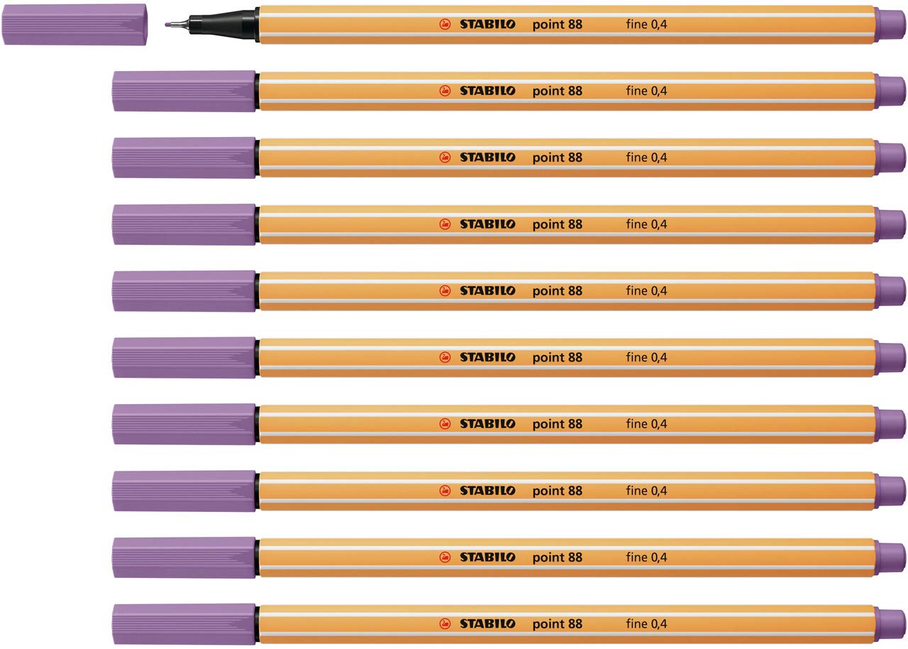 STABILO point 88 - Fineliner - Pack of 10 - Grey Violet — image 1