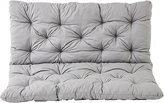 Ambientehome Sitzkissen und Rückenkissen Bank Hanko, grau, ca 100 x 98 x 8 cm, Bankauflage, Polsterauflage