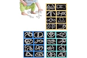 Metal Brain Teaser Wire Jigsaw Puzzle - Educational Test Toys, 24 Pieces Brains Teasers for Adults Puzzles | Intelligence Toy