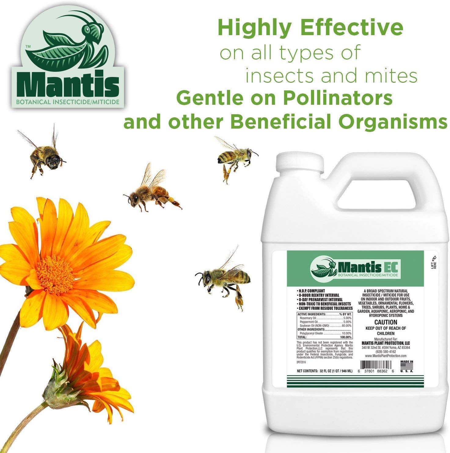 Mantis Ec Botanical Insecticide Miticide Concentrate For Organic