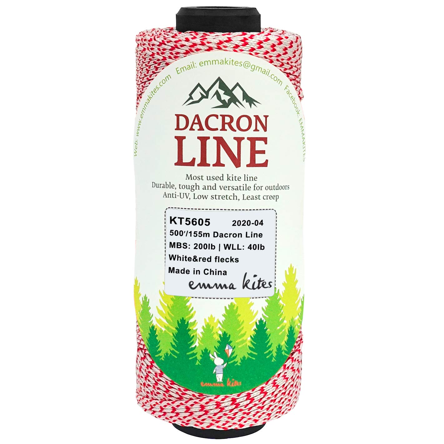 emma kites 200Lbs 304Meter Braided Dacron Kite Line String Contrasting Color for Kite Flying Outdoor Activities