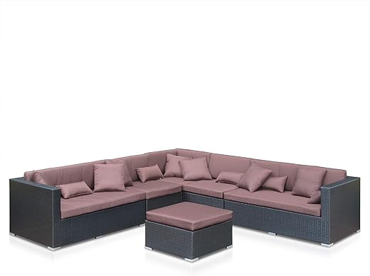 Amazon.de: JOM Polyrattan Lounge Biscayne Bay, XXL Eck-Sitzgruppe