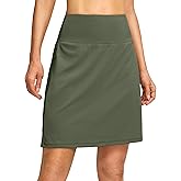 G Gradual 19" Skorts for Woman Knee Length Golf Skirt Long Athletic Tennis Skorts for Women Dressy Casual with Shorts Pockets