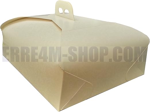 Porta tartas de cartulina cuadrado de 25 x 25 cm 5 piezas: Amazon.es: Hogar