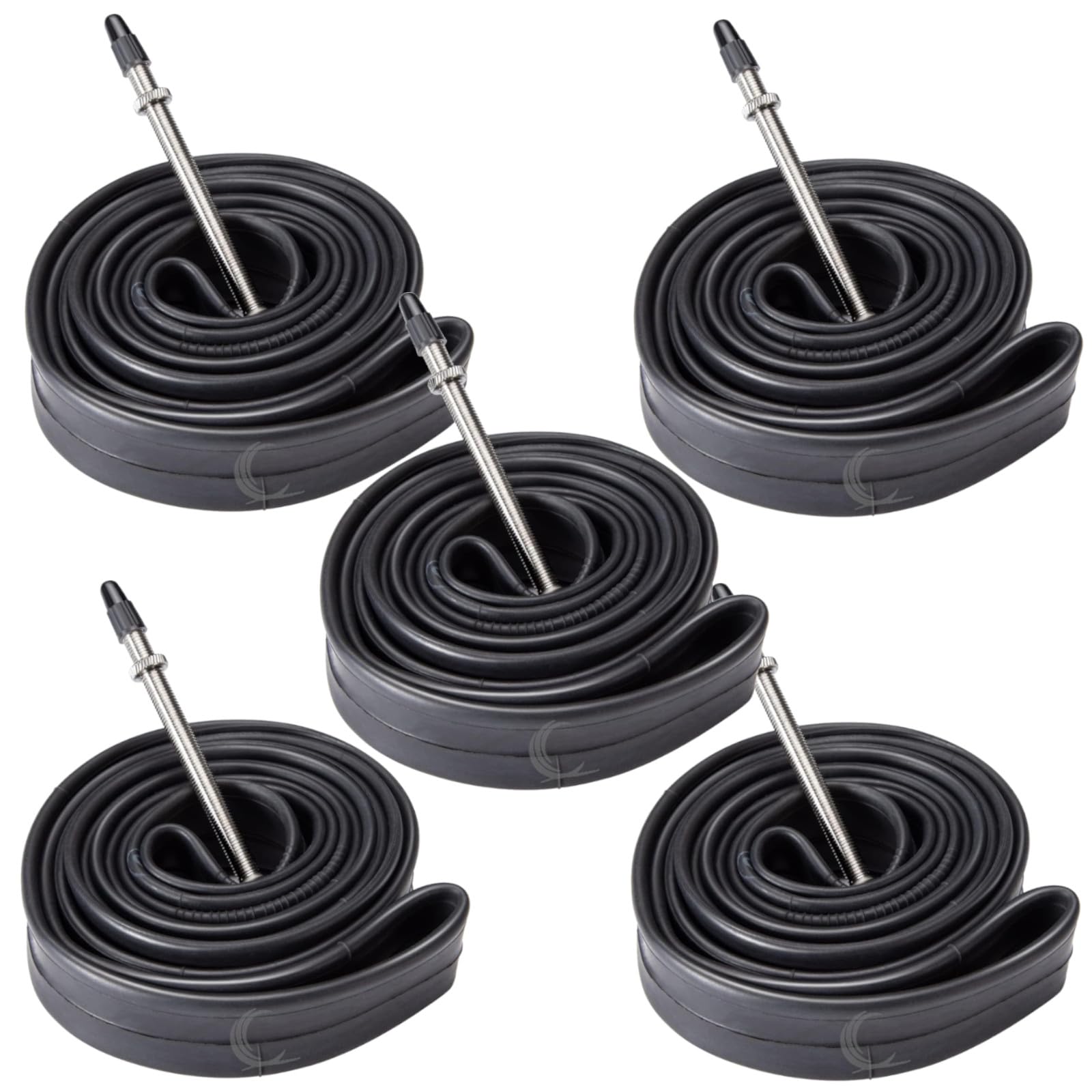 Contrast 700 x 18-25c Road Bike Inner Tubes (Set of 5) - Presta 80mm Long Valve