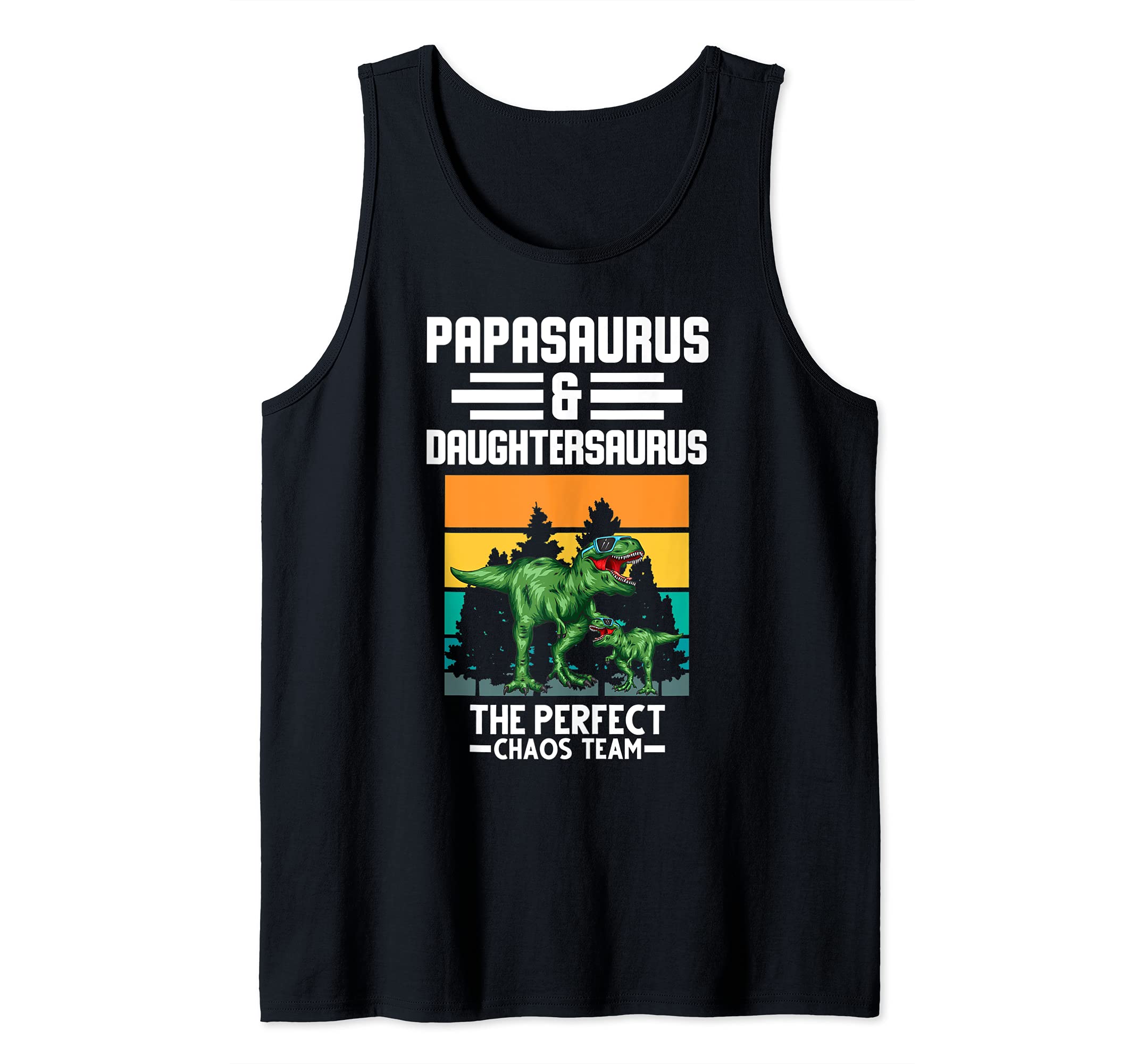 Papasaurus & Daughtersaurus chaos team Dinosaur Tank Top
