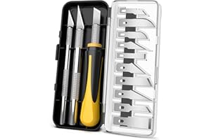 BABAYANG Exacto Knife Set, 16-Piece Hobby Knife & Precision Knife Set, 3-Piece Craft Knife Set with 10-Piece Exacto Blades Sets for Crafting, Modeling, Pumpkin Carving, DIY Art Knife Cutting Tools