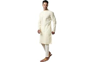 Filori Studio - Men's Pure Cotton Thread Embroidered Long Kurta (Kurta Only)