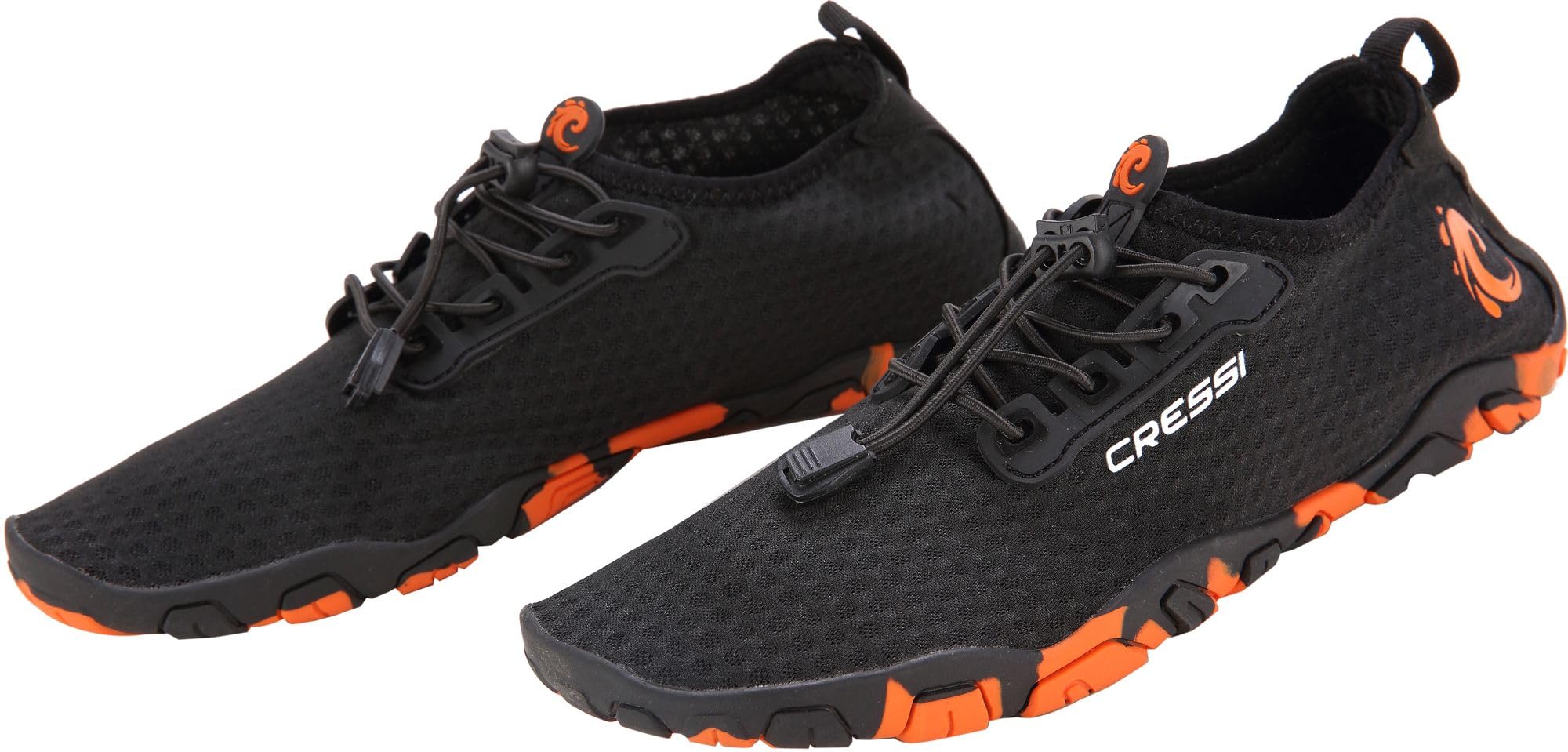 Cressi Molokai Shoes - Multipurpose Unisex Adult Sport Shoes, Black/Orange, 10/10.5 UK