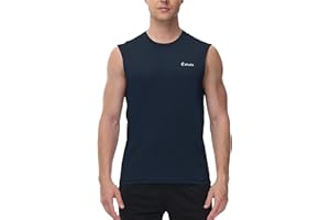 Cakulo Men's Workout Swim Sleeveless Shirts Quick Dry Beach Pool Tech Running Athletic Exercise Muscle Tank Top Big and Tall