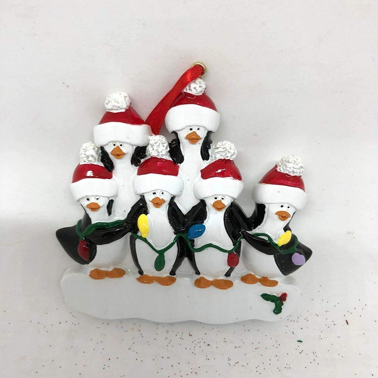 Personalised Your Own Resin Christmas Tree Hanging Decorations - Penguins 6