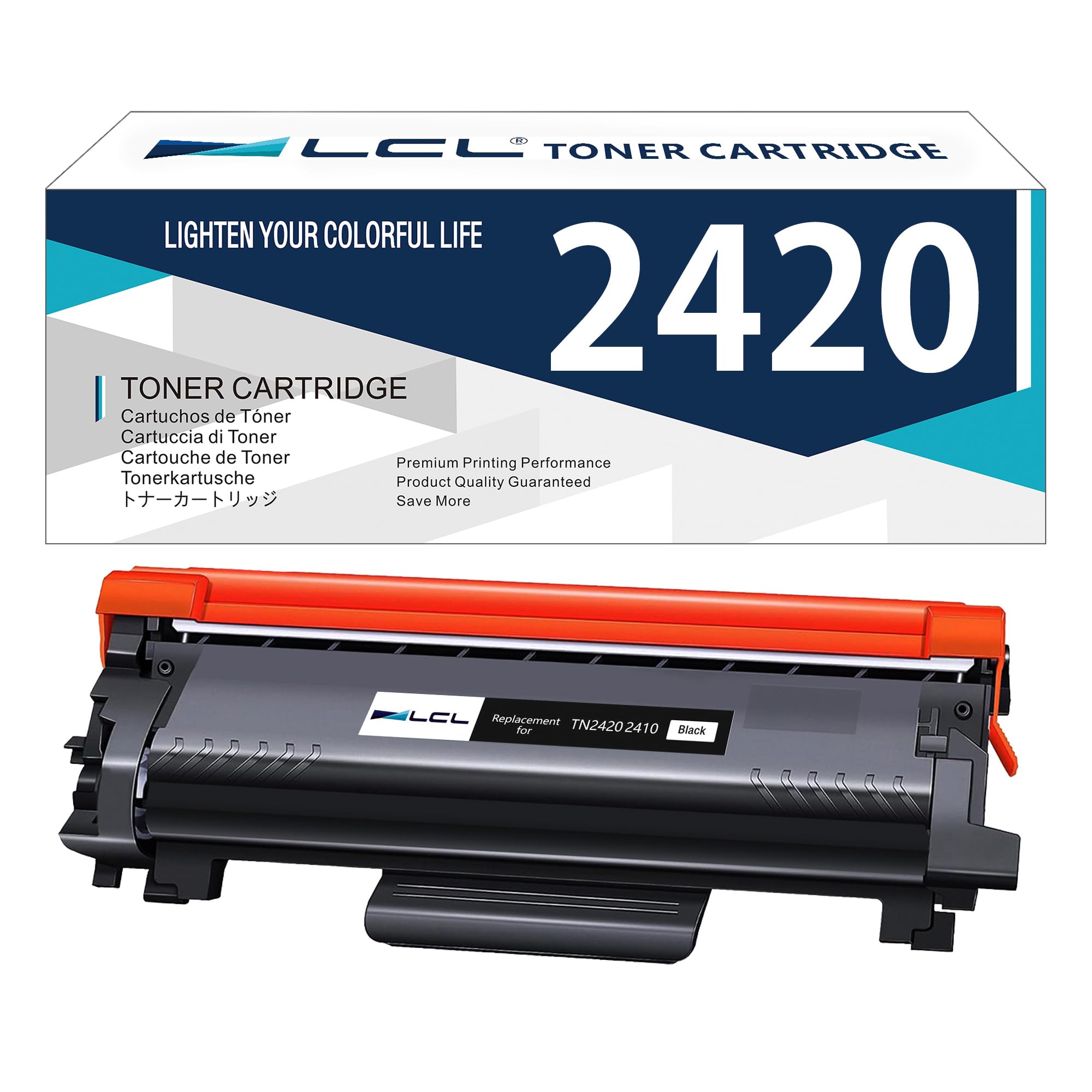 LCL Compatible Toner Cartridge TN2420 TN-2420 TN2410 TN-2410 3000 pages (1 Black) Replacement for Brother HL-L2375DW DCP-L2550DW MFC-L2715DW HL-L2350DW HL-L2310D HL-L2357DW HL-L2375DW HL-L2370DN