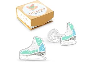 CHARMED OWL 925 Sterling Silver Children's Sports Stud Earrings