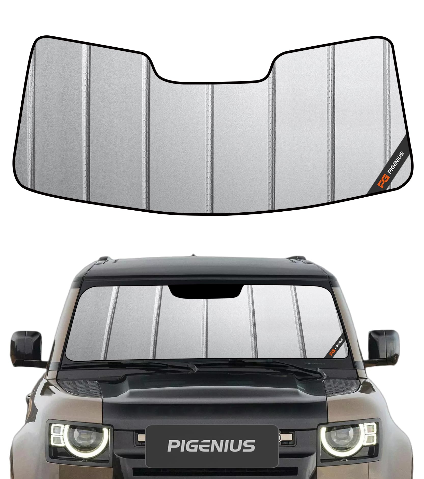 Photo 1 of Pigenius Windshield Sunshade for Land Rover Defender 90/110/130 2020-2025, Front Window Sun Shade - Safeguard