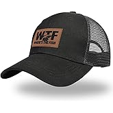 pbgtywd Here Fishy Fishy Hat Fishing Gifts for Men Women Gift for Fisherman Black Baseball Cap