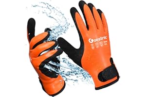 GOESTRIC Waterproof Winter Gloves, Abrasion-Resistant Insulated Work Gloves for Cold Weather, Freezer Gloves with Grip