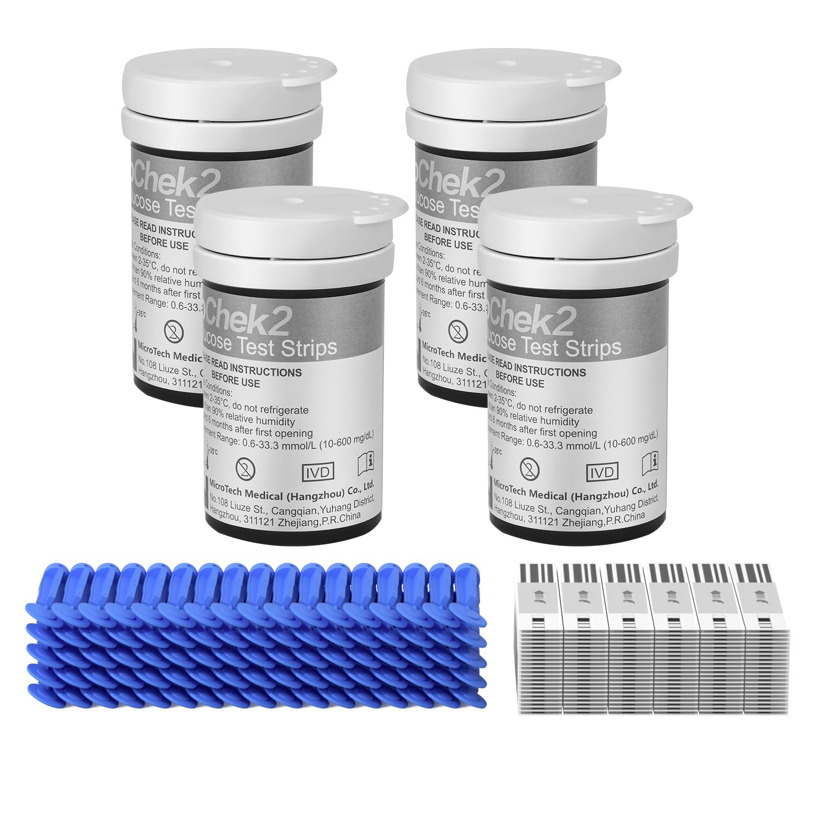 GoChek Diabetes Test Strips x 100 & Diabetes Lancets x 100, No Code Blood Glucose Test Strips, Blood Suger Test Strips for UK Diabetics (GoChek Only)