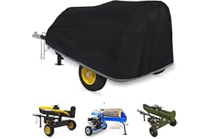 LE MAPLE BLEU Heavy Duty Waterproof Tear-Resistant Oxford Cloth Wood Splitter Cover for 15-37tons with Log Splitter Wheel Covers (83" L x 45" W x 39" H)