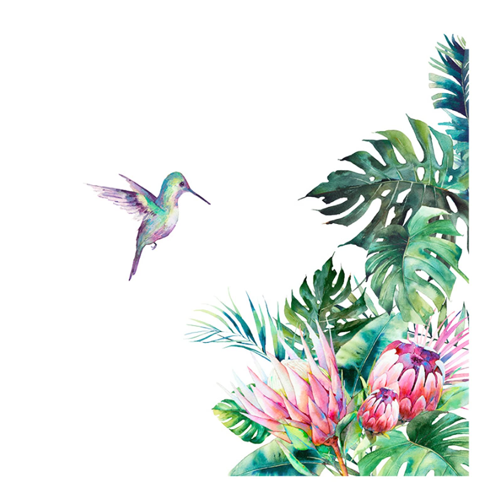 Wall tattoos, wall stickers, deco stickers, wall stickers, stickers for wall, watercolour stickers, wall stickers are used for living room, bedroom, children's room, kitchen furniture, 68 x 60 cm