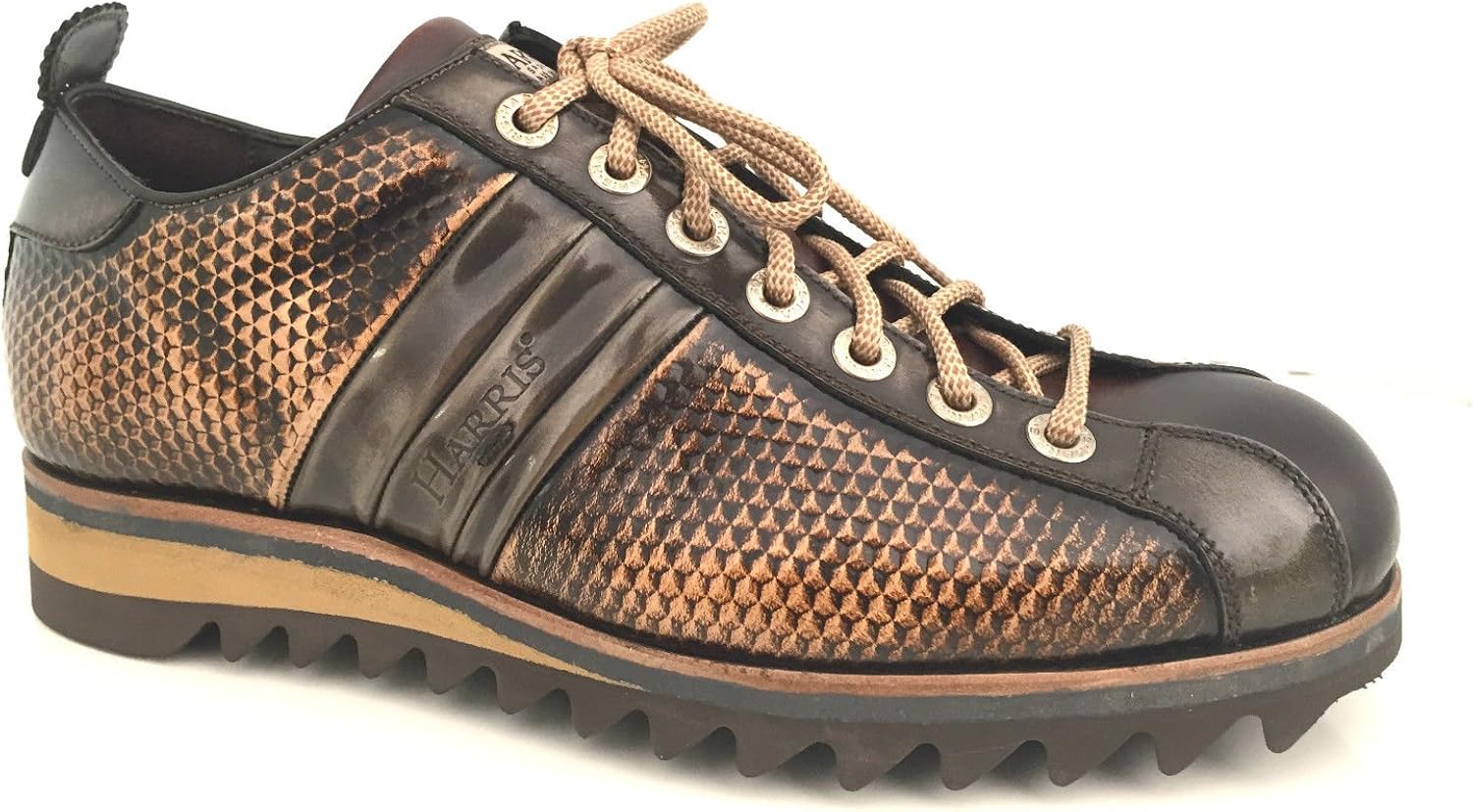 Harris Scarpe Uomo kubric lino Shade Moro dente di squalo fatte Mano