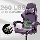 T-THREE Ergonomic High-Back Gaming Chair with Lumbar Headrest Gray view 5