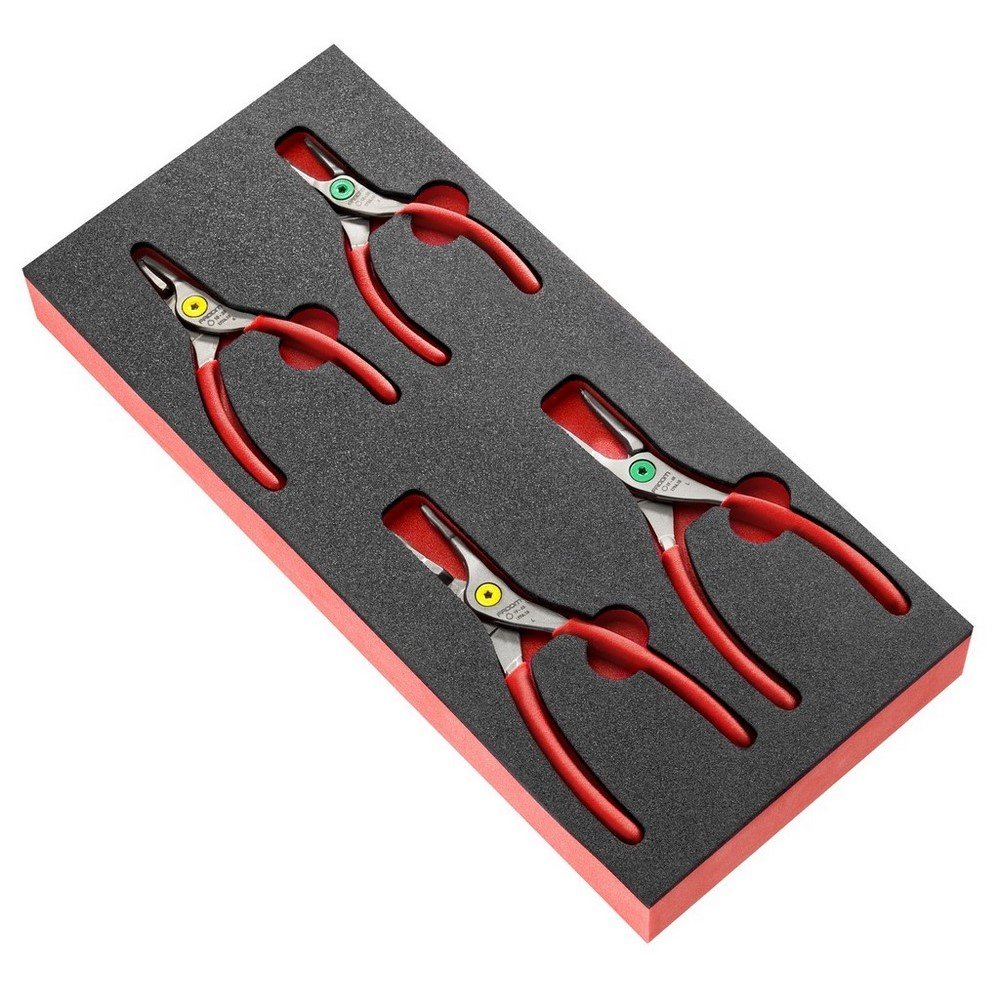 Facom Module with 4 Seering Pliers, Foam Insert, Pack of 1 (MODM.PCSN)
