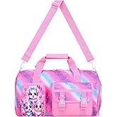 Kids Duffle Bag for Travel, Boys Girls Gym Duffel Bags with Shoe Compartment Little Kid Weekender Overnight Sports Bag Sleepover,Unicorn/Dinosaur/Mermaid