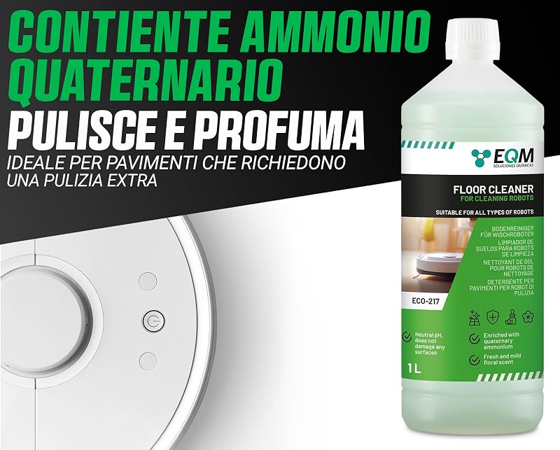 EQM - ECO-217 - Detergente per Robot Lavapavimenti 1L - Aroma Floreale