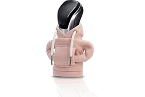 LOHCA Car Gear Shift Knob Cover Hoodie, Gear Stick Knobs Cover, Car Shifter Cover, Cute Car Interior and Automotive Accessories, Pink