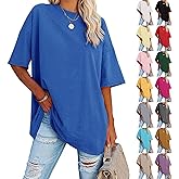 luwita Oversized T Shirts for Women Loose Fit Crewneck Short Sleeve Tops Summer Casual Blouse Y2K 2026 Basic Tees
