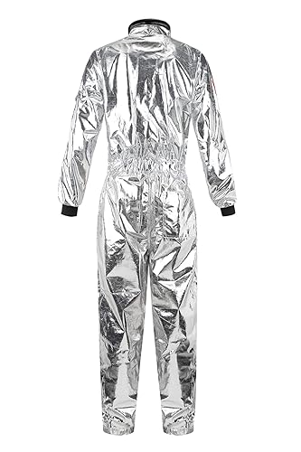 Astronaut Costume Adult Women Astronaut Costume Halloween Space Suit  Costume Adult Astronaut Suit Jumpsuit Sil