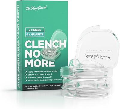 TheSleepGuard Mouth Guard Clenching Teeth Night Guard Pack of 4 Small Large