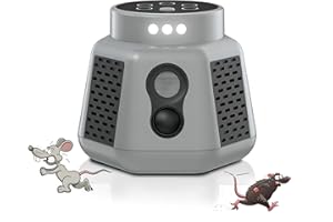 NAMEK Ultrasonic Rodent Repellent Indoor，Multiple Operating Modes, Safe and Environmentally Friendly Fast and Effective Repellent for Rodents, Cockroach and Bats Indoor and Outdoor Garage Apartments (Gray)