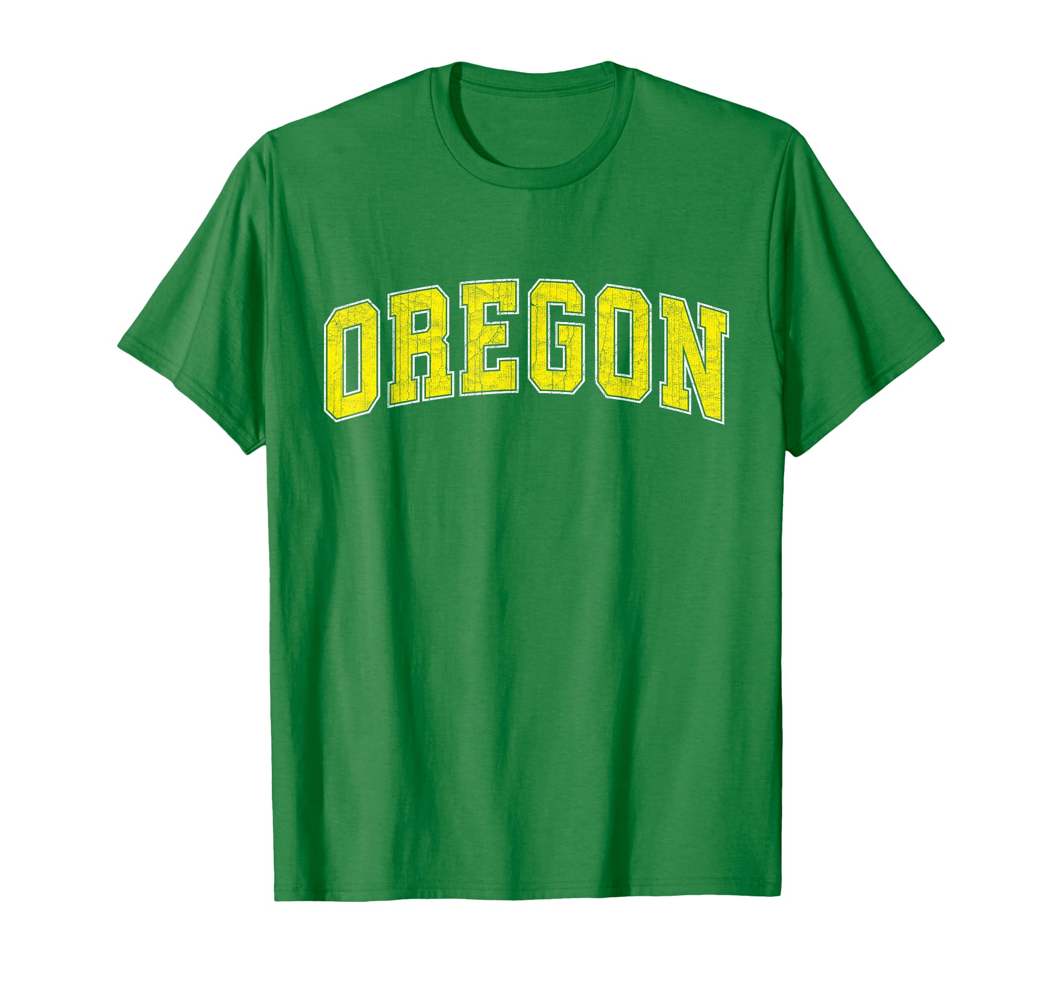 Photo 1 of Oregon OR Vintage Athletic Yellow Sports Design Style 80s T-Shirt MED 