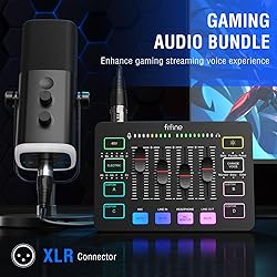 FIFINE Gaming Equipment Bundle, Dynamic XLR/USB
