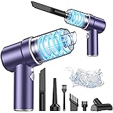 KMM Handheld Car Vacuum Cleaner, 9000PA Vacuum Cleaner & Air Duster, 120W High Power Vacuum Portable Cordless, Hand Held Vacuum Rechargeable with Multi-Nozzles & LED Light for Home, Car, Office