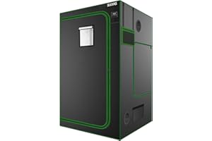 SULIVES Grow Tent, 48"x48"x80" Indoor Hydroponic Water-Resistant System with Removable Floor Tray and Observation Window, Easy Setup, 600D Mylar Hydroponic Dark Room for Indoor use.