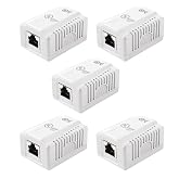 [UL Listed] Cable Matters 5-Pack Shielded Cat6A Surface Mount Box, White | 10Gbps, Shielded Ethernet Surface Mount Box