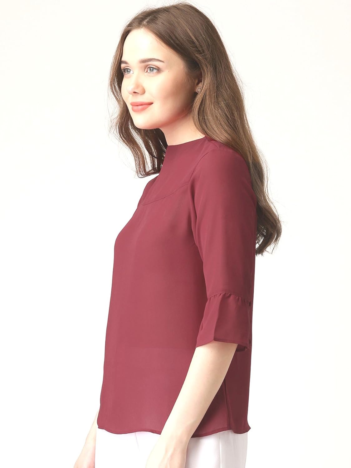 marie claire women maroon top (mc10084a)