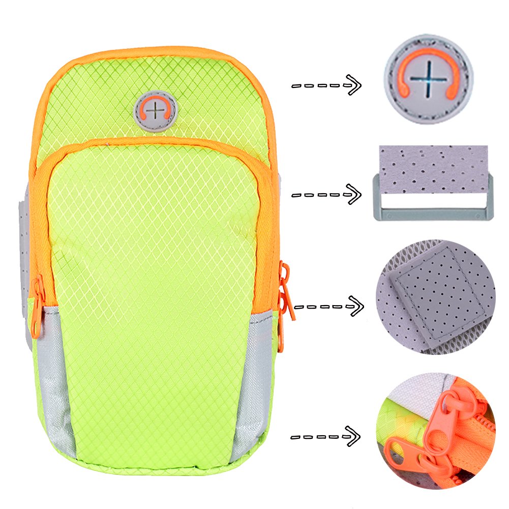 Sports Armband Arm Bag Multifunctional Sports Pocke For Men and Women Running,Cycling,Gym Exercise,Fits Up To iPhone 7/7 Plus, 6s/6s Plus, Samsung Galaxy S8/S7/S6/ Edge 6.0 Inch